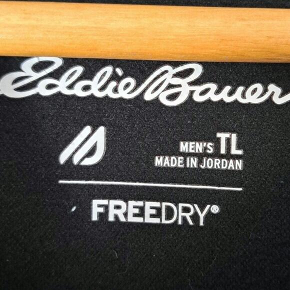 Eddie Bauer Heather Grey/Black FreeDry Hoodie Pullover Men's Tall Large - Picture 4 of 5